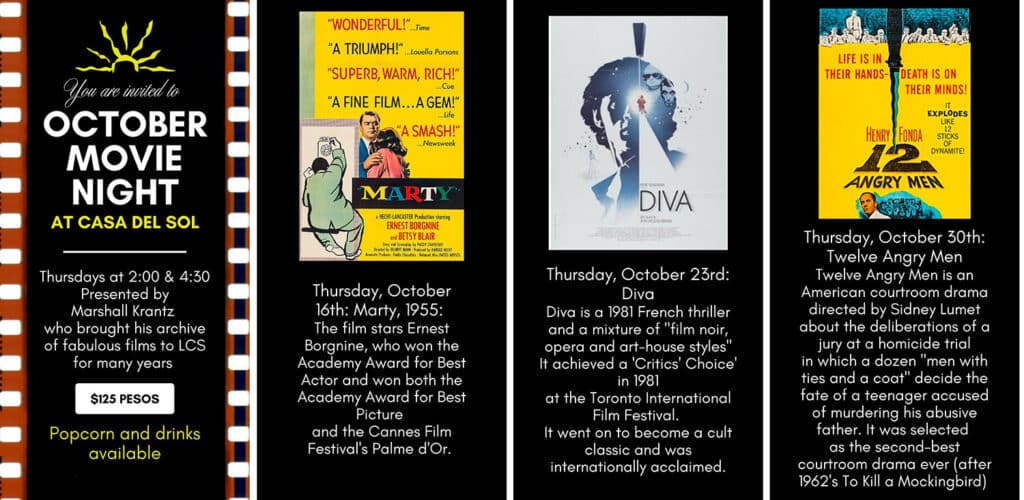 October Movie showings