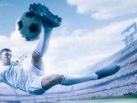 Soccer player in action